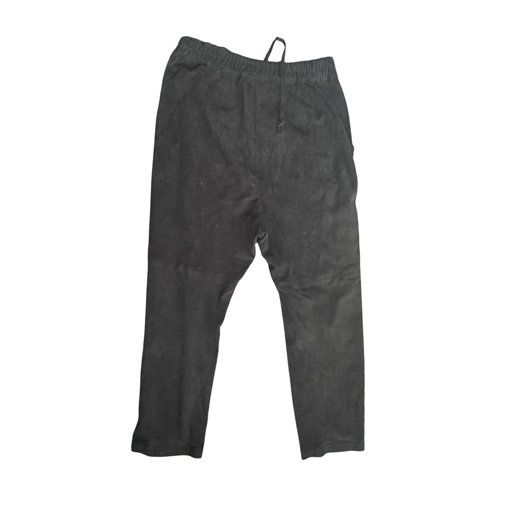 VINCE Stretch suede black joggers XS